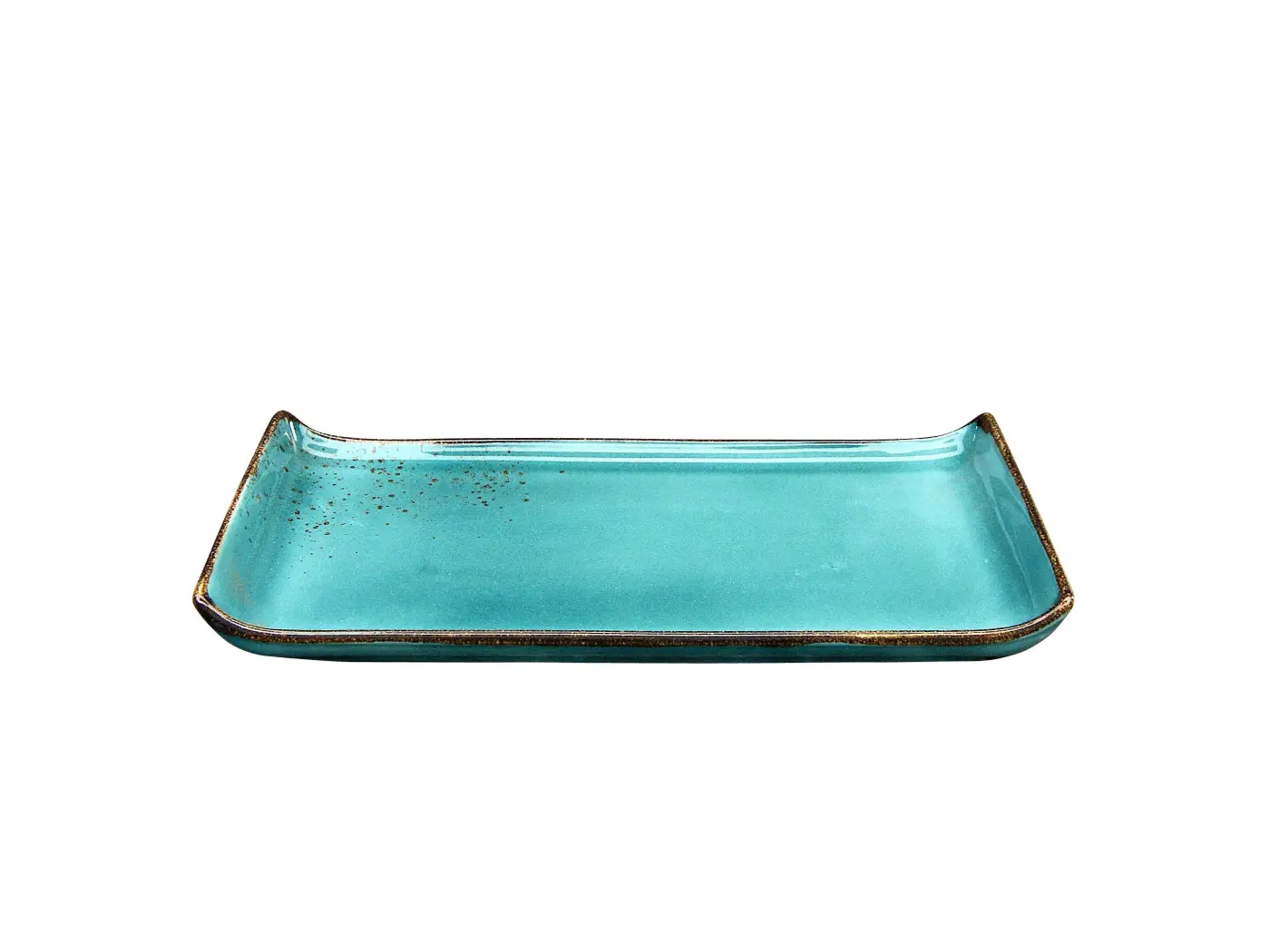 BBQ Platte 33cm Nature Wasserblau