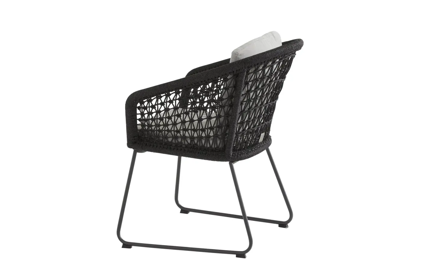 Sessel Mila dining Schwarz von 4 Seasons Oefin Stoff Rope knoten ca. 64x85x63cm