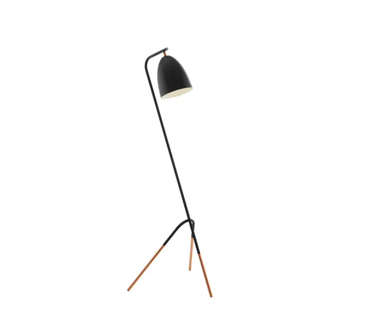 Stehleuchte 11087.. Schwarz, Kupfer Stahl ca. 42x42x148cm