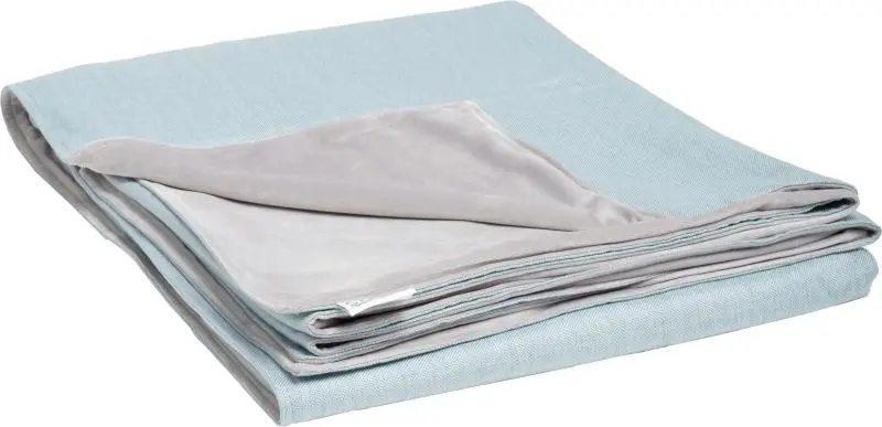 Decke 404004 Hellblau, Rückseite Hellgrau von Stern Polyacryl 100%, Rückseite Polyester 100% ca. 200x156cm
