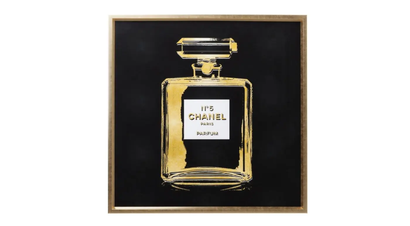 Bild Frame Schwarz, Gold von Kare Leinen, Polyresin ca. 115x115x5cm