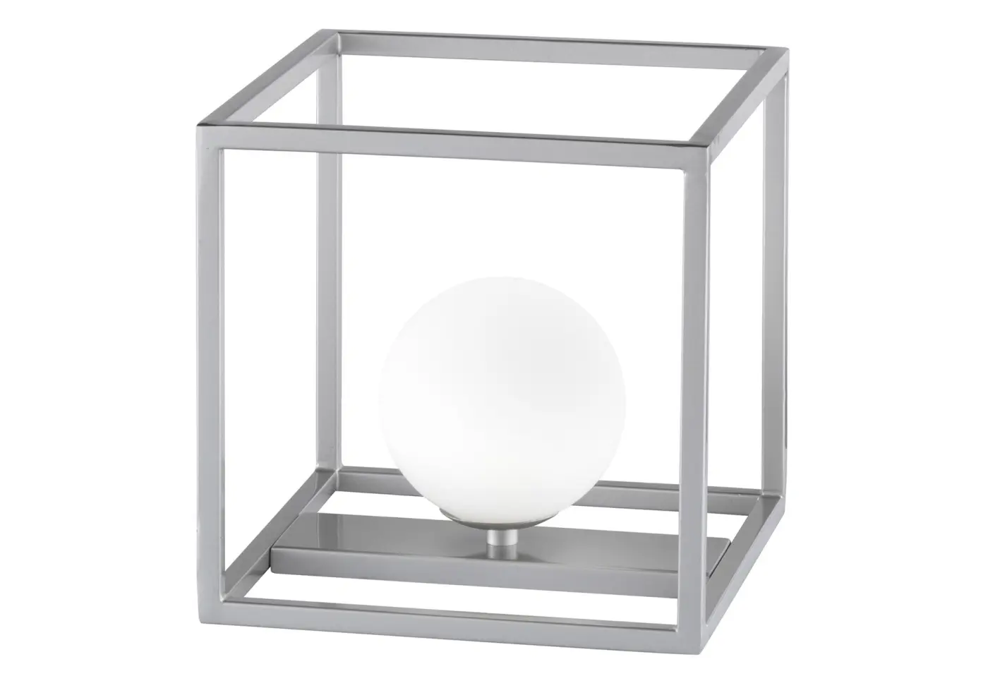 Tischleuchte 12607.. Nickel matt Metall, Glas ca. 20x20x20cm