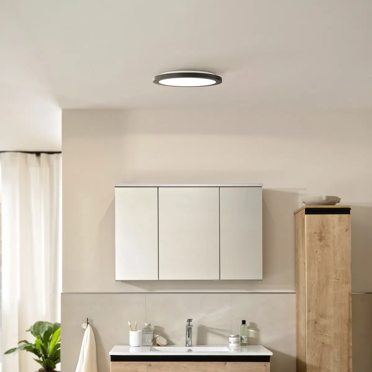 LED-Deckenleuchte 820101 Sandschwarz von Schöner Wohnen Metall ca. 30cm