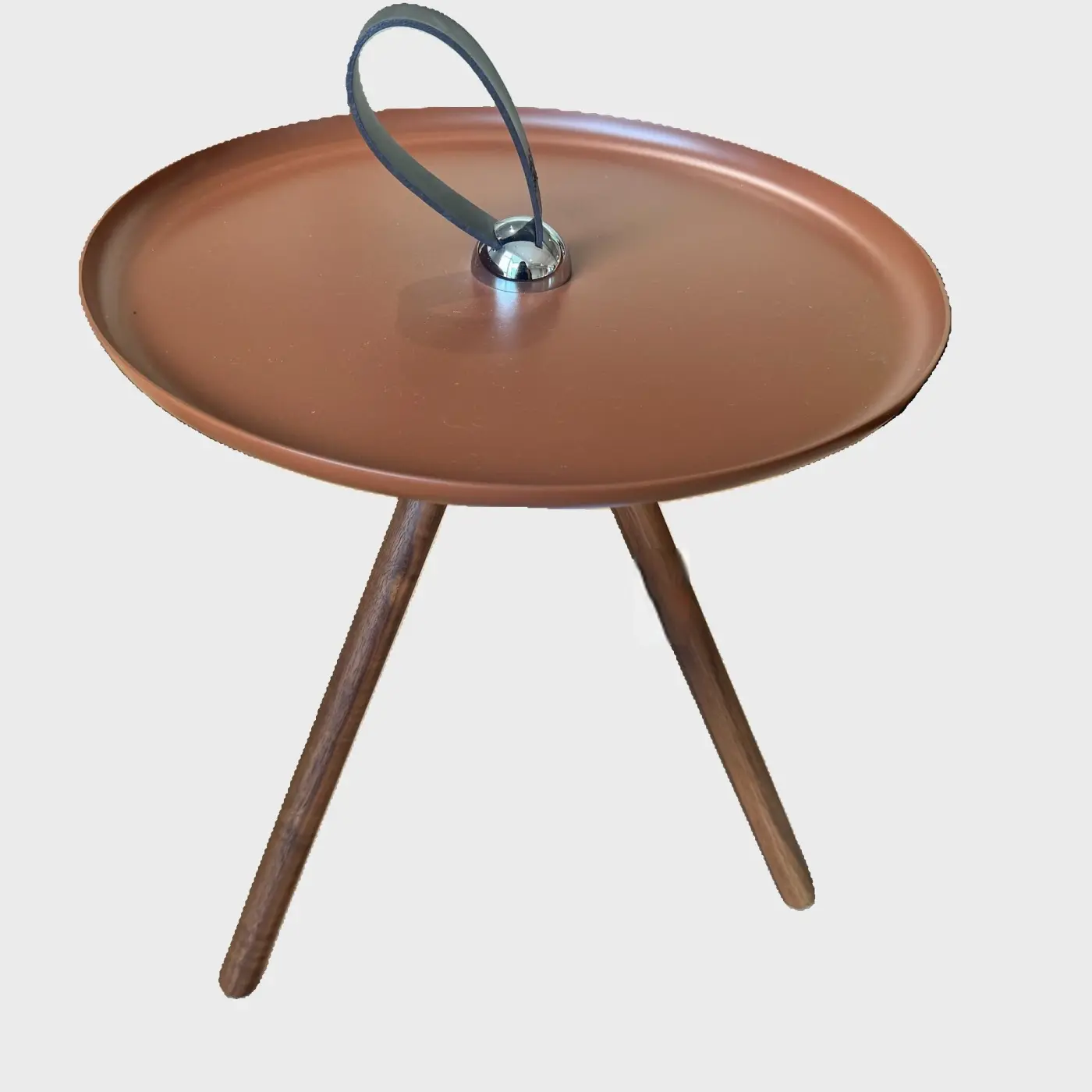 Beistelltisch 2424.38 Teller gepulvert RAL8002 signalbraun ca. 40x45cm