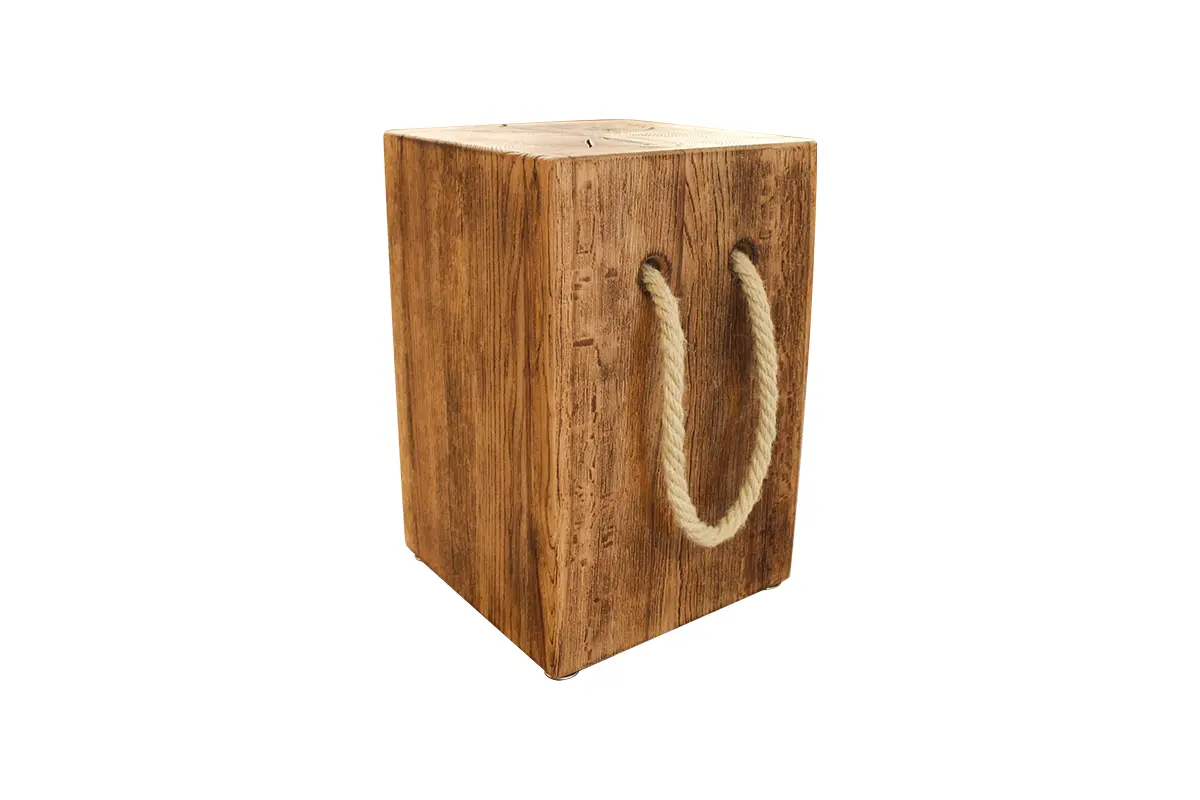 Hocker Fox von Sprenger Eiche gebrannt ca. 30x30x45cm