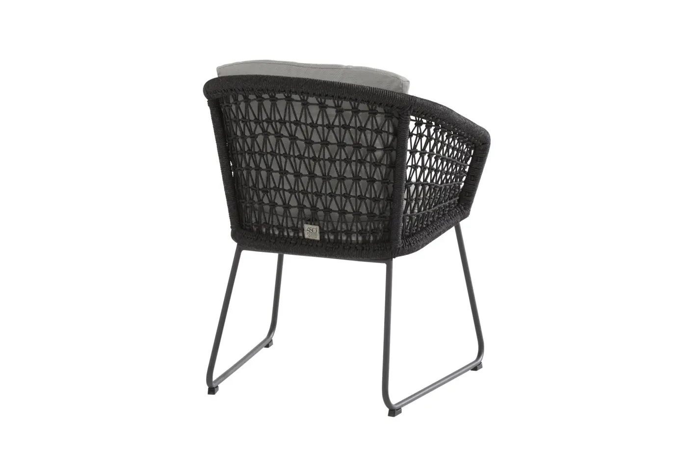 Sessel Mila dining Schwarz von 4 Seasons Oefin Stoff Rope knoten ca. 64x85x63cm
